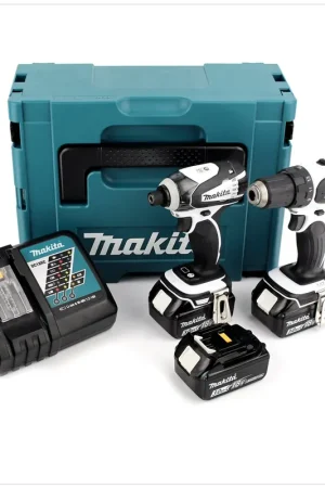 Dernière Chance Makita DLX 2014 WJX 18 V - Set : DDF 456 + DTD 146 + 3 batteries 3,0 Ah + chargeur en Makpac