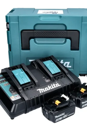 Populaire Makita Set Power Source 18V: 2x Batteries BL1840B 4,0Ah + Chargeur double DC18RD + Makpac