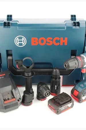 Bosch GSR 18 V-EC FC2 Perceuse-visseuse sans fil + Coffret L-Boxx + Chargeur + 2x Batteries GBA 4 Ah Marque