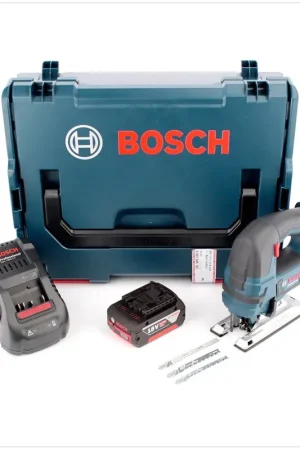 Bosch GST 18 V-Li B Professional Scie sauteuse sans fil avec boîtier L-Boxx inclus Chargeur GAL 1880 + 1x GBA 6 Ah Batterie Top Vente