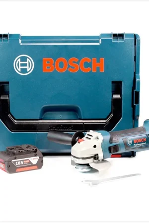 Populaire Bosch GWS 18-125 V-LI 125 mm Professional Meuleuse angulaire sans fil avec boîtier Bosch L-Boxx inclus 1x GBA 6 Ah Batterie