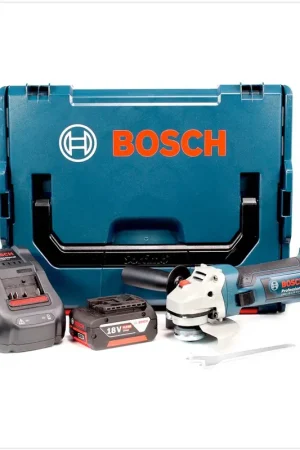 Petit Prix Bosch GWS 18-125 V-LI 125 mm Meuleuse angulaire sans fil Professionelle avec boîtier Bosch L-Boxx, inclus 1x chargeur rapide + 1x batterie GBA 6 Ah