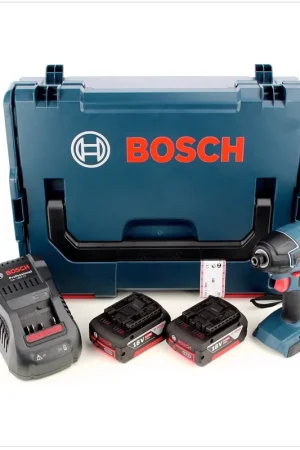 Bosch GDR 18 V-LI Visseuse à chocs sans fil 18 V + Coffret L-Boxx + Chargeur + 2x Batteries GBA 6 Ah Commander Maintenant