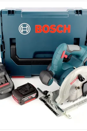 Bosch GKS 18 V-LI Professional 18 V Scie circulaire sans fil avec boîtier L-Boxx + 1x Batterie GBA 6 Ah + Chargeur rapide Authentique