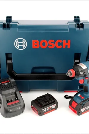 Clé à chocs rotative sans fil Bosch GDX 18 V-EC Professional 18 V en L-Boxx, chargeur rapide et 2 batteries GBA 6,0 Ah Solde