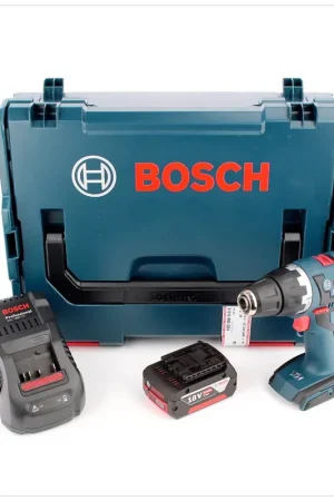 Bosch GSR 18 V-EC Professional Perceuse-visseuse sans fil + Coffret L-Boxx + Chargeur + 1x Batterie GBA 6 Ah Affaire À Saisir