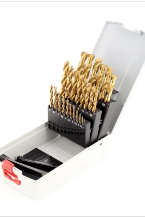Bosch Pro Box HSS-TiN Jeu de forets à métaux (revêtement en titane) - 25 pièces 1 - 13 mm (2608587019) Prix Promo