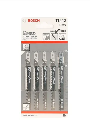 Acheter En Ligne Bosch T 144 D Speed for Wood Lame de scie sauteuse 100mm - 5 pcs. (2608630040)
