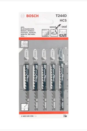 Quantité Limitée Bosch Lame de scie sauteuse Speed for Wood, T 244 D - 5 pcs. ( 2608630058 )