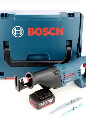 Bosch GSA 18 V-LI Professional 18 V Scie sabre sans fil avec boîtier L-Boxx + 1x Batterie GBA 6 Ah Retour Gratuit