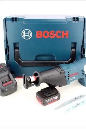 Bosch GSA 18 V-LI Professional 18 V Scie sabre sans fil avec boîtier L-Boxx + 1x Batterie GBA 6 Ah + Chargeur rapide GAL 1880 Satisfait Ou Remboursé