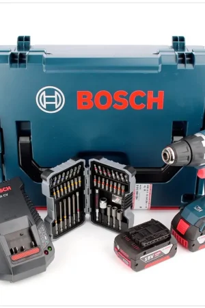 Quantité Limitée Bosch GSR 18 V-EC Perceuse-visseuse sans fil + 2x Batteries 4 Ah + Chargeur + Coffret L-Boxx + Bit Set ( 0615990GB4 )