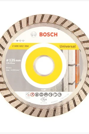 Bosch 125 mm Disque à tronçonner diamant turbo universel standard - 1 pièce (2608602394) Dernière Chance
