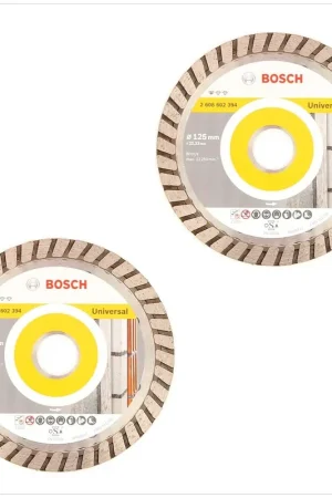 Bosch 125 mm Disque à tronçonner diamant turbo universel standard - 2 pièces (2x 2608602394) Nouvelle Collection