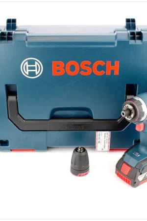 Produit De Marque Bosch GSR 18 V-EC FC2 Perceuse-visseuse sans fil + Coffret L-Boxx + 1x Batterie GBA 6 Ah + Mandrin de perçage GFA FC2 - sans chargeur