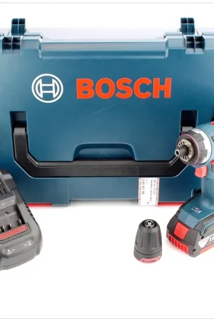 Bosch GSR 18 V-EC FC2 Perceuse-visseuse sans fil + Coffret L-Boxx + Chargeur GAL 1880 + 1x Batterie GBA 6 Ah + Acccessoire GFA FC2 Meilleur Choix
