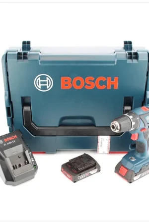 Bosch GSR 18-2-Li Plus Professional Perceuse-visseuse sans fil + 2x Batteries 2 Ah GBA + Chargeur AL1820CV + Coffret L-Boxx Meilleure Vente