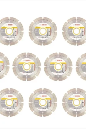 Meilleur Choix Bosch Disques de coupe diamantés jeu de 10 115 x 22,23 mm Standard pour Universal ( 2608602191 )
