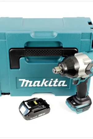 Makita DTW 1001 Y1J 18 V Li-Ion Brushless Boulonneuse à chocs sans fil avec Boîtier Makpac + 1x Batterie BL 1815 1,5 Ah - sans Chargeur Top Vente