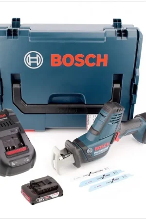 Bosch GSA 18 V-LI C Professional Scie sabre sans fil avec boîtier L-Boxx + 1x Batterie GBA 2 Ah + Chargeur GAL 1880 Usine Directe