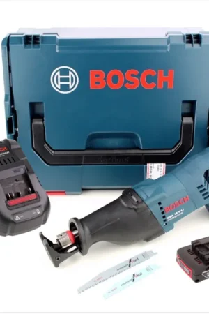 Bosch GSA 18 V-LI Professional 18 V Scie sabre sans fil avec boîtier L-Boxx + 1x Batterie GBA 2 Ah + Chargeur rapide GAL 1880 Expédié Aujourd'hui