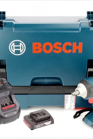 Bosch GDS 18 V-EC 250 Visseuse à percussion sans fil, sans balai, 18V, 250Nm + 1x Batterie 2,0Ah + Chargeur + L-Boxx Must-Have