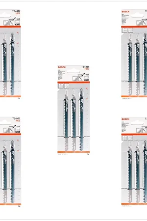 Offre Spéciale Bosch T 344 D Special for Wood Lames de scie sauteuse - 15 pcs. (2608637944)