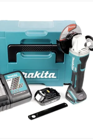Retour Gratuit Makita DGA 505 RA1J Meuleuse d'angle sans fil 18V, 125 mm, sans balai + 1x Batterie 5,0 Ah + Chargeur + Makpac