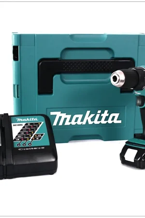 Soldes Makita DDF 456 Y1J-P Perceuse visseuse sans fil, 18V + 1x Batterie 2,0 Ah + Chargeur DC18RC + Makpac