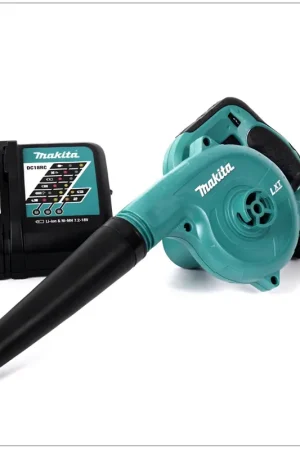 Makita DUB 182 Y1J-P Aspirateur souffleur sans fil 18 V Li-Ion + 1x Batterie 2Ah + Chargeur DC18RC - sans coffret Marque