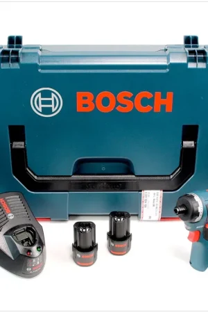 Bosch GSR 10,8 V-EC HX Perceuse visseuse sans fil + 2x Batteries rechargeables GBA 10,8 V, 2,5 Ah + Chargeur rapide AL 1130 CV + L-Boxx Offre Du Jour
