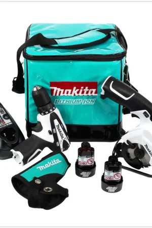 Makita DK 1454 W Set Combo Perceuse visseuse sans fil DF 330 D + Scie circulaire sans fil HS 300 D + 2x Batteries + Chargeur Offre Limitée