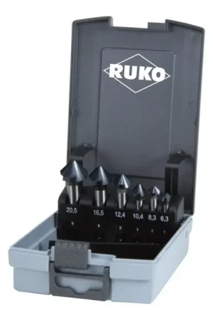 Offre Limitée RUKO Jeu de fraises coniques à chanfreiner DIN 335 C 90 ° 6,3-20,5 mm ( 4000601501 )
