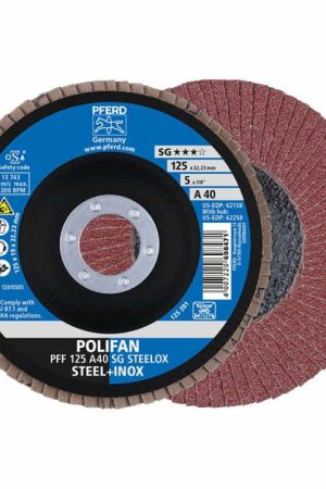 Offre Spéciale PFERD Disque à lamelles POLIFAN A SG STEELOX D. 125 mm granulation A-120 conique ( 4000843246 )