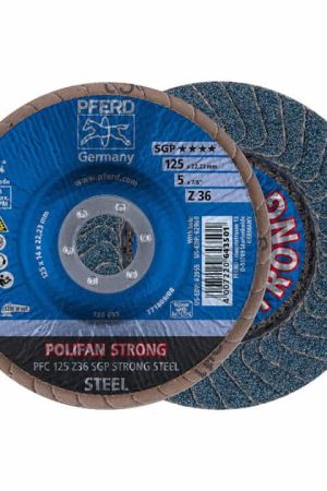 PFERD Disque à lamelles POLIFAN Z SGP STRONG STEEL D. 125 mm granulation 36 conique ( 4000842892 ) Offre Du Jour