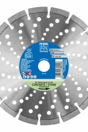 PFERD Disque à tronçonner diamanté DS SG Ø 230 mm Alésage 22,23 mm ( 8000429375 ) Expédié Aujourd'hui