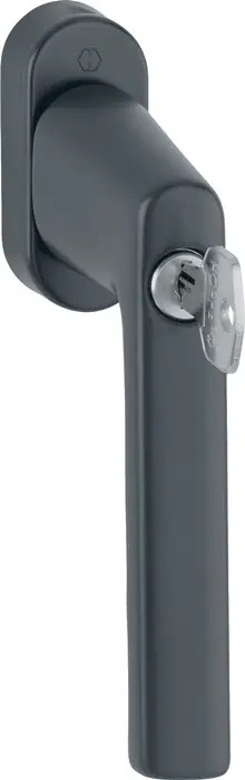 Poignée de fenêtre HOPPE Hambourg 0700LS/U26 100NM aluminium F9714M noir mat ( 3000203158 ) Must-Have
