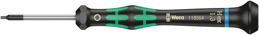 Petit Prix WERA Tournevis précision pour l'électronique 2054 6 pans. 1,3 mm longueur de la lame 40 mm ( 4300001793 )