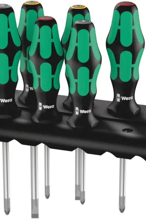 WERA Jeu de tournevis 335/350/355/6 6 pièces à fente / PH / PZD ( 4000827742 ) Remise