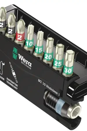Achetez Aujourd'hui WERA Assortim. d'embouts en acier inoxydable BC 10 Stainless 1 10 pièces ( 4000828393 )
