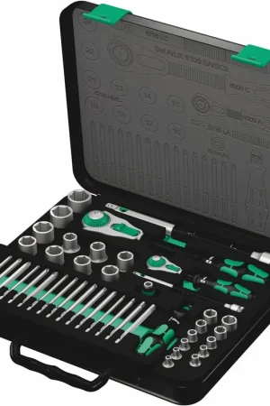 WERA Jeu de clés à douilles 8100 SA/SC 2 Zyklop 43 pièces 1/4 + 1/2 ″ ( 4000820557 ) Petit Prix