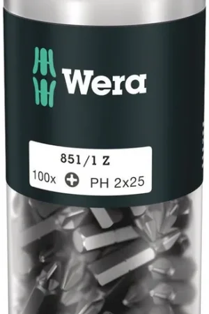 Haute Qualité WERA Grand paquet d'embouts 851/1 Z PH 2 longueur 25 mm ( 4000822267 )