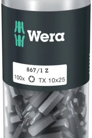 WERA Grand paquet d'embouts 867/1 Z T 10 longueur 25 mm ( 4000822272 ) Quantité Limitée
