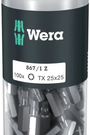 Offre Limitée WERA Grand paquet d'embouts 867/1 Z T 25 L. 25 mm ( 4000822273 )