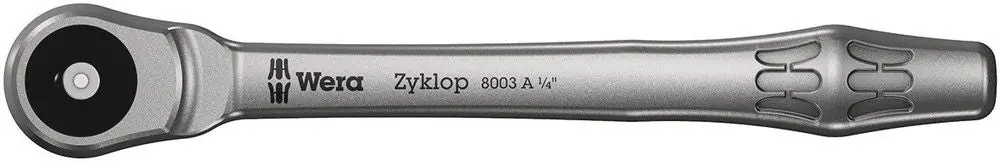 WERA Cliquet réversible Cyclope Metal push 1/4 po. 38 dents ( 4000821536 ) Usine Directe