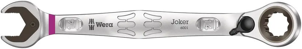 WERA Clé mixte à cliquet Joker ouverture de clé 14 mm longueur 187 mm ( 4000821825 ) Offre Limitée