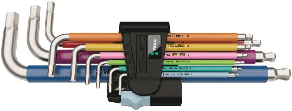 Offre Limitée WERA Jeu de clés mâles coudées 3950 SPKL/9 SM 9 pcs. ( 4000828221 )