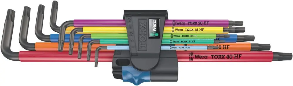 WERA Jeu de clés mâles coudées 967/9 TX XL HF 9 pièces T8 - T40 ( 4000825597 ) Pas Cher