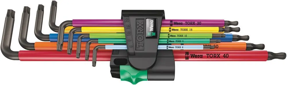 WERA Jeu de clés mâles coudées 967/9 TX XL 9 pièces T8 - T40 ( 4000825589 ) Offre Du Jour
