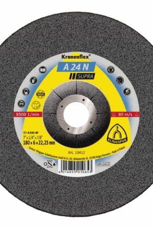 KLINGSPOR Disque à ébarber A 24 N Supra Ø 230x6mm coudé ( 4000841091 ) Offre Exclusive